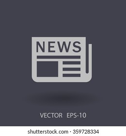 Flat  icon of news