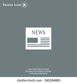 Flat icon of news