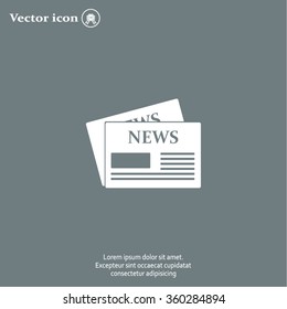 Flat icon of news