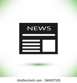 Flat icon of news