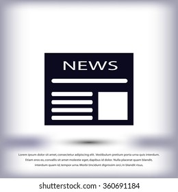 Flat icon of news