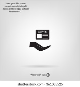 Flat icon of news