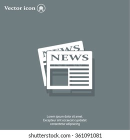 Flat icon of news