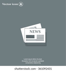 Flat icon of news