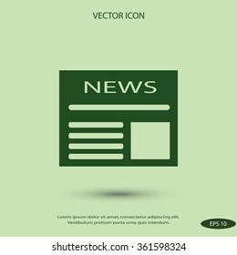 Flat icon of news