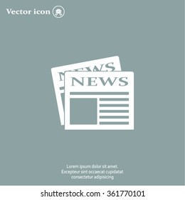 Flat icon of news