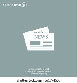 Flat icon of news