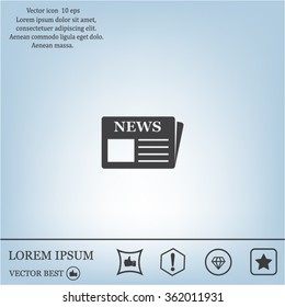 Flat icon of news