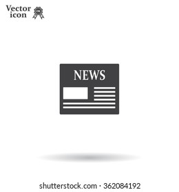 Flat icon of news