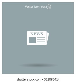 Flat icon of news