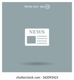 Flat icon of news