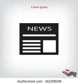 Flat icon of news