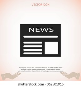 Flat icon of news