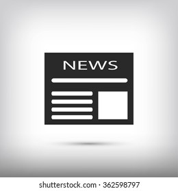 Flat icon of news