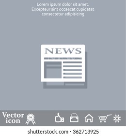 Flat icon of news