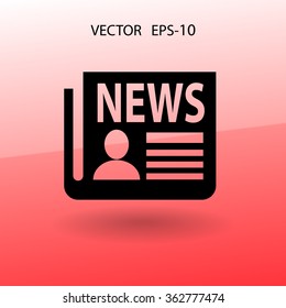 Flat  icon of news