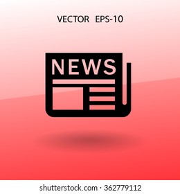 Icono plano de las noticias
