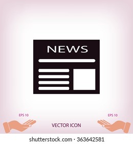 Flat icon of news