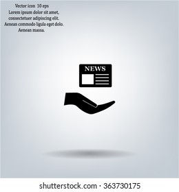 Flat icon of news