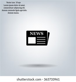Flat icon of news