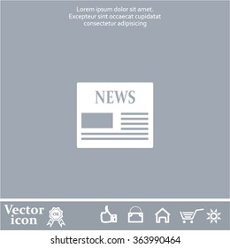 Flat icon of news