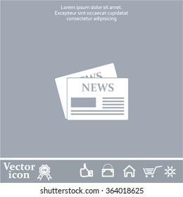 Flat icon of news