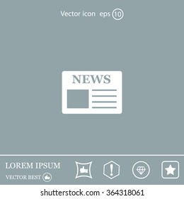 Flat icon of news