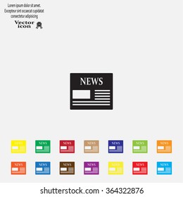 Flat icon of news