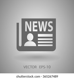 Icono plano de las noticias