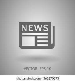 Icono plano de las noticias