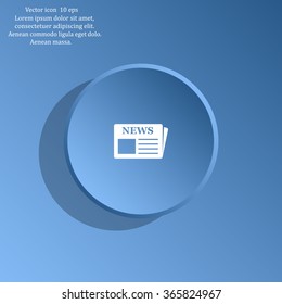Flat icon of news