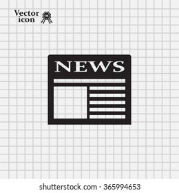 Flat icon of news