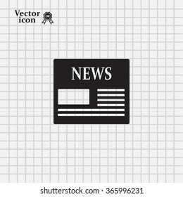 Flat icon of news