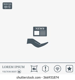 Flat icon of news