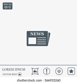 Flat icon of news