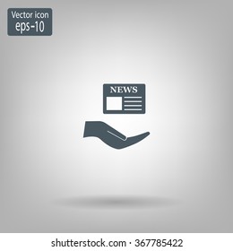 Flat icon of news