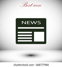 Flat icon of news
