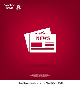 Flat icon of news