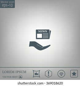 Flat icon of news