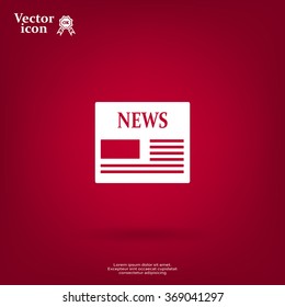 Flat icon of news