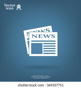 Flat icon of news