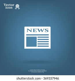 Flat icon of news