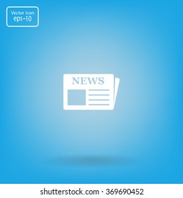 Flat icon of news