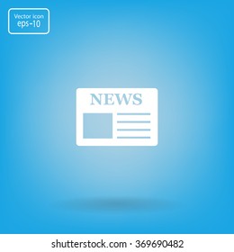 Flat icon of news