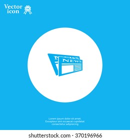 Flat icon of news
