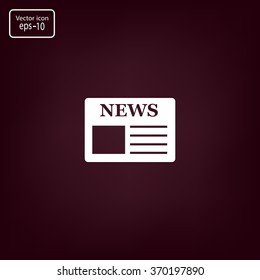 Flat icon of news