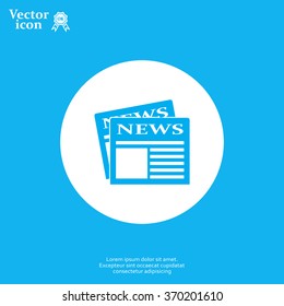 Flat icon of news