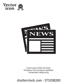 Flat icon of news