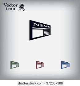 Flat icon of news