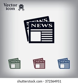 Flat icon of news